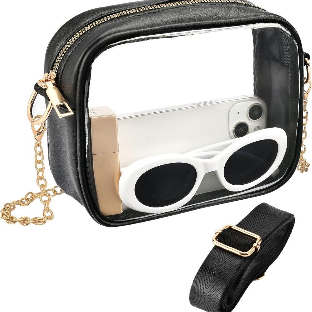 Versatile Clear Purse With Adjustable Straps - Id… - image 1